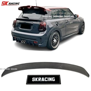 Real Carbon Fiber Rear Trunk Spoiler Wing Lip Fits Mini F56 Cooper S 2013-2018 - Picture 1 of 19