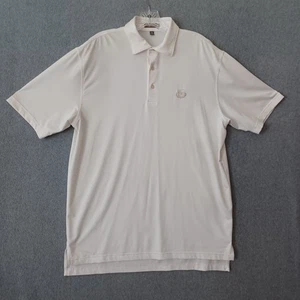 Peter Millar Shirt Mens Medium White Polo Summer Comfort Casual Golf Shirt - Picture 1 of 16