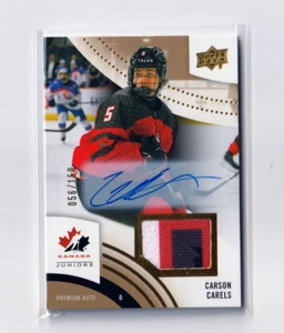 CARSON CARELS '25 Upper Deck TEAM CANADA juniors AUTOGRAPH PATCH card #/150 - Picture 1 of 1