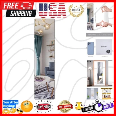 Espejos de pared acrílicos de alta resistencia - Paquete de 4, 8x8” para disfrutar seguro en el hogar y el gimnasio Foto 1 de 4