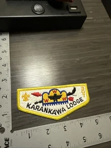 307 Karankawa Lodge Flap OA Order of the Arrow Yellow Border 1733F - Picture 1 of 1
