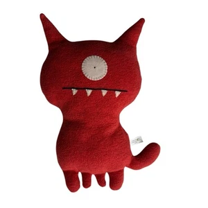Ugly Doll Red Monster Dog Plush Stuffed Animal One Eye 12” Orange 2004 Vintage - Picture 1 of 8