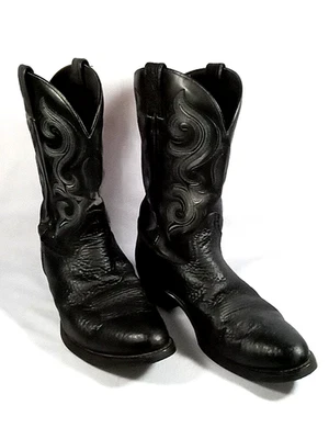 Double H Brand Western Work Boots Men's 12EE Black Leather Oil Resistant READ - Image 1 of 4