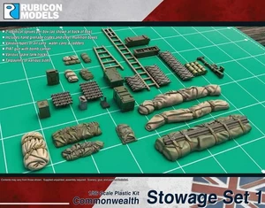 Rubicon Models Commonwealth Stowage Set 1 1/56 28mm Alliete Segunda Guerra Mundial Britan Terrain - Imagen 1 de 1