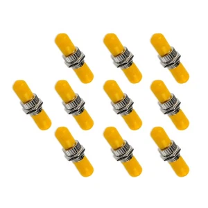 10 Pack Fiber Optic Adaptor ST to ST Singlemode Single Cable Connector Coupler D - Photo 1/6