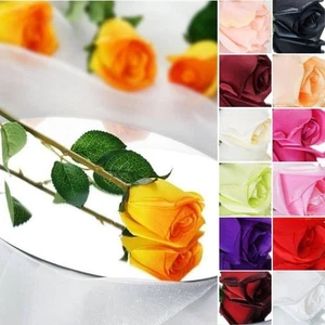 24 Stiele 31 Zoll lang Seidenrosen Kunstblumen Party Events Wohndeko - Bild 1 von 42
