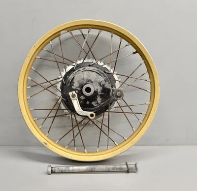 YZ 490 YAMAHA # 1982 YZ 490 1982 REAR WHEEL HUB BRAKE PLATE AXLE SUN RIM  83 - Image 1 of 4