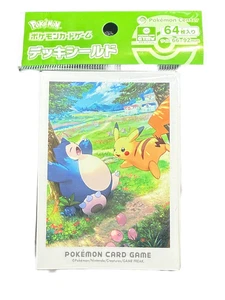 Snorlax und Pikachu Kartenhüllen 64ct Pokémon Center Japan US VERKÄUFER - Bild 1 von 1
