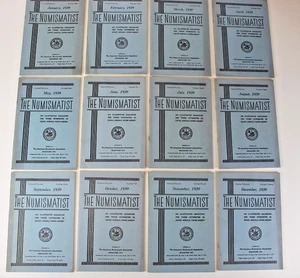 Jan-Dec 1939 12 Issues The Numismatist American Numismatic Association Monthly - Picture 1 of 13