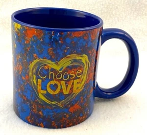 Penzey's "Choose Love" Mug Blue Ceramic 2022 - Picture 1 of 4