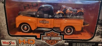 Harley Davidson Ford F-1 2014 1948 camioneta y motocicleta FL Panhead escala 1:24 Foto 1 de 2