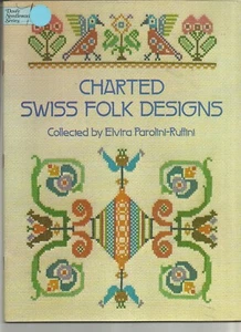 Charted Swiss Folk Designs Book by Dover Needlework Series Soft Cover - Picture 1 of 2