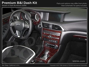 WOOD GRAIN DASH KIT FOR INFINITI QX30 2017-2018 27PCS - Picture 1 of 7