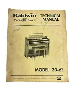 Baldwin Model 30-61 Technical Manual Piano Organ Of Music - Picture 1 of 3