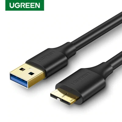 Ugreen Hard Drive Cable USB 3.0 A to Micro B 5Gbps 3A HDD SSD. 0.25m - 2m - Image 1 of 4