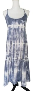Gap Women's Dress Small Midi Racerback Tiered Blue White Sleeveless Cotton - Picture 1 of 4