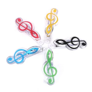 5Pcs Book Paper Sheet Clips Mini Music Folder Clips Decor Musical Notation Cl GS - Picture 1 of 14