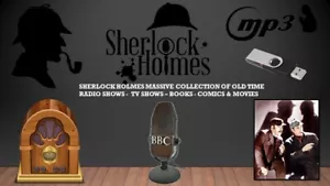 ULTIMATE SHERLOCK HOLMES 40GB OLD TIME RADIO SHOWS-COMICS-BOOKS-TV-& FILM ON USB - Foto 1 di 19