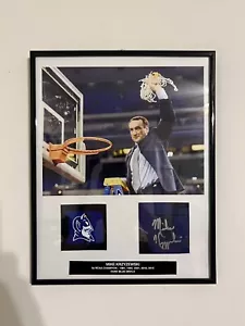 MIKE KRZYZEWSKI AUTOGRAPHED PHOTO CUT DUKE BLUE DEVILS 11X14 COACH K BASKETBALL - Picture 1 of 1