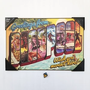 MARVEL Deadpool Greetings Wish You Weren't Here Wood Wall Art - Picture 1 of 7