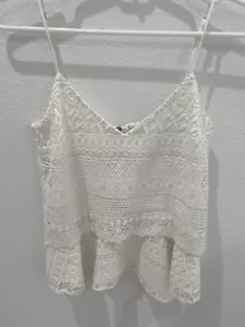 parker white lace top xs - Picture 1 of 5