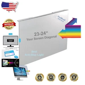 Optical Grade Anti-Blue Light Filter for 23-24 Inch Monitors - Easy Installation - Picture 1 of 11