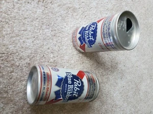 Pabst Blue Ribbon 7 Oz. Aluminum Pull Tab Beer Can -Top Opened. - Picture 1 of 1