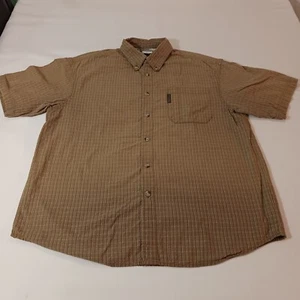 Columbia Sportswear AM7146 Men's Brown Cotton Button-Down Collar Shirt Sz Medium - Picture 1 of 15