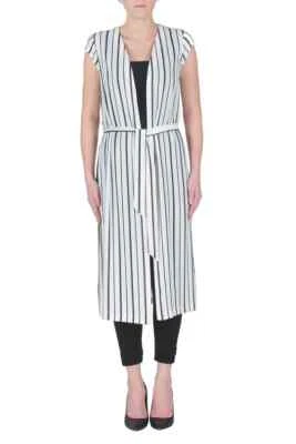 Joseph Ribkoff White Stripe Nautical Long line Cover Up UK 14 RRP £225.00 - Image 1 of 3