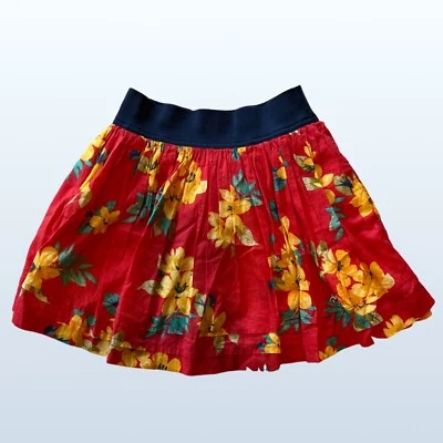 Hollister Mid-rise Red Flared Skirt - Image 1 of 4