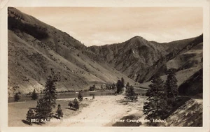 GRANGEVILLE ID IDAHO VINTAGE RPPC POSTCARD BIG SALMON RIVER 1940 010825 U - Picture 1 of 2