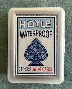NEW ~ Hoyle Waterproof Clear Plastic Playing Cards Poker Size Flexible & Durable - Picture 1 of 2