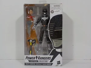 A0229 Power Rangers Lightning Collection 6" MMPR Metallic Black Ranger Figure - Picture 1 of 6