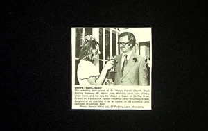 St Marys Church West Malling Swan Wedding - 1972 Original Press Cut F112 - Bild 1 von 1
