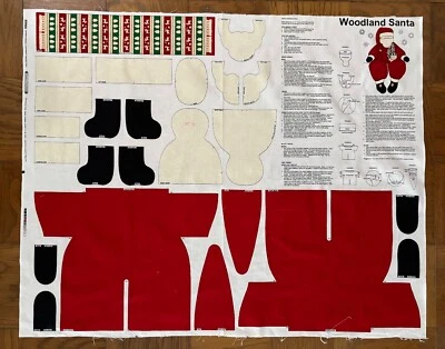 Cranston Collection Woodland Santa Panel Material to Make Christmas Decoration - Image 1 of 4