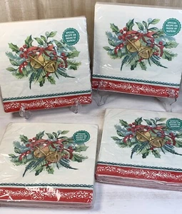 The Pioneer Woman Christmas Paper Napkins (80 Total) Bells & Holly - Picture 1 of 4