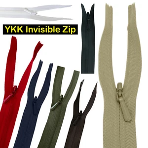 Invisible Zip Concealed Closed End Zips For Crafting Dresses Zipper 8-22 Inch - Picture 1 of 45