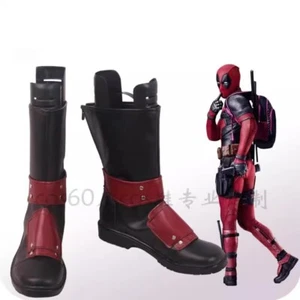 Anime Deadpool Cosplay Long Boots Shoes Cosplay Props Unisex Halloween Gift - Picture 1 of 3