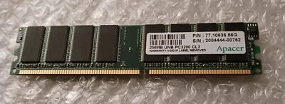 APACER  77.10636.56G 256MB PC3200 184Pin CL3 Desktop Memory - Image 1 of 2
