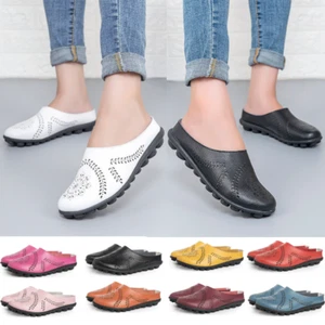 Soft Ladies Slip On Sandals Flat Casual Pumps Hallow Comfort Summer Shoes Size - Picture 1 of 35