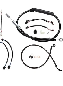 Softail Handlebar Extended Cable Kit Brake Line Clutch Cable Electronic Throttle - Foto 1 di 2
