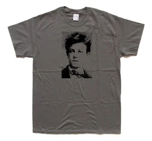 French poet ARTHUR RIMBAUD screen printed cotton T shirt - Picture 1 of 10