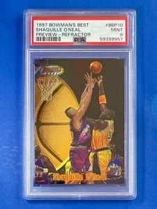 1997-98 Bowman’s Best Shaquille O’Neal Preview Refractor #BBP10 PSA 9 MINT Shaq - Picture 1 of 2