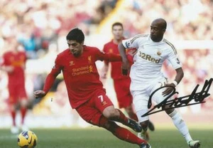 SWANSEA: DWIGHT TIENDALLI SIGNED 6x4 ACTION PHOTO + COA - Bild 1 von 1