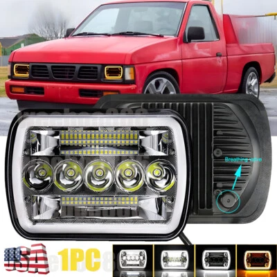 Faro LED DRL 7x6" punto nuevo haz alto/bajo 90W para camioneta Nissan 240SX D21 NX Foto 1 de 4