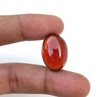 AAA+Hessonite Red Garnet Cabochon Oval Shape Natural Gemstone Loose 24 Cts #8967 - Image 1 of 4
