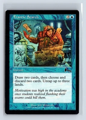 (2x) FRANTIC SEARCH – MTG Magic the Gathering Card – Urza's Legacy – Common - Image 1 of 4