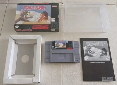 TOM AND JERRY Super Nintendo SNES AUTHENTIC COMPLETE Box Manual CIB 1993 NICE!!! - Image 1 of 4