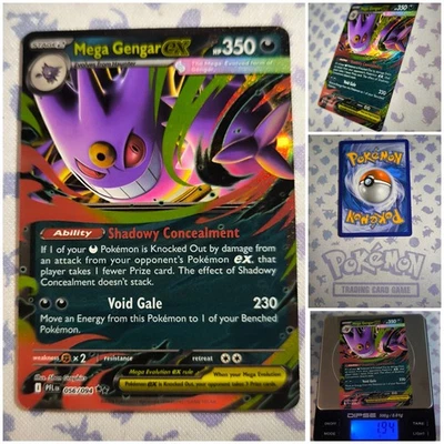 Pokemon Mega Gengar Ex 🇬🇧 Nm Double Rare Holo Og Card Phantasmal Flames 2025 - Bild 1 von 4
