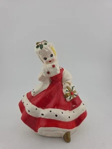 Vintage Kreiss & Co Christmas Shopper Girl Figurine Japan 1950's - Picture 1 of 7